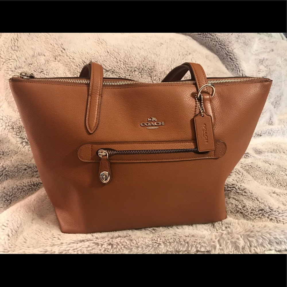 Coach leather tote bag